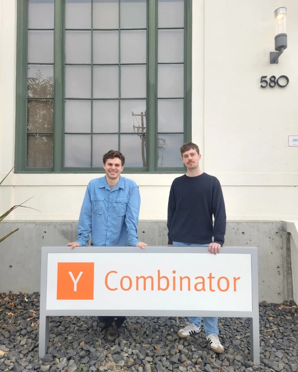 Avoca Systems co-founders Max Shand and Cam Mercer-Butcher at Y Combinator
